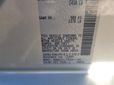 2023 Nissan Altima 2.5 SV