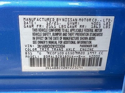 2022 Nissan Sentra SV