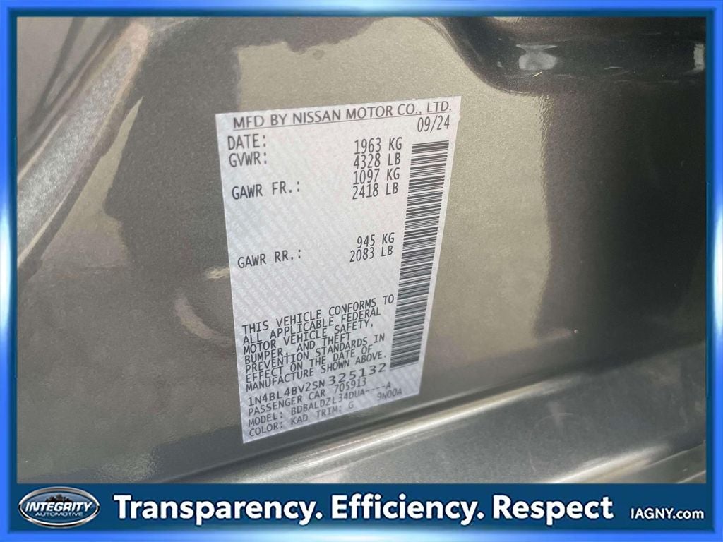 2025 Nissan Altima 2.5 S CERTIFIED