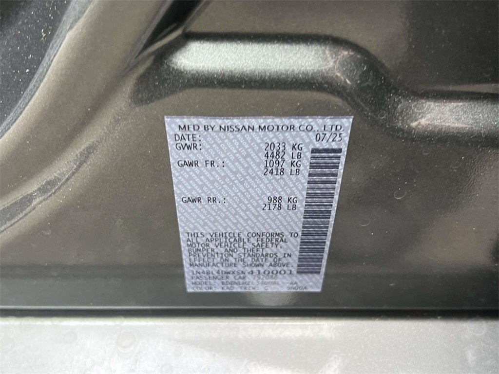 2025 Nissan Altima SV Special Edition