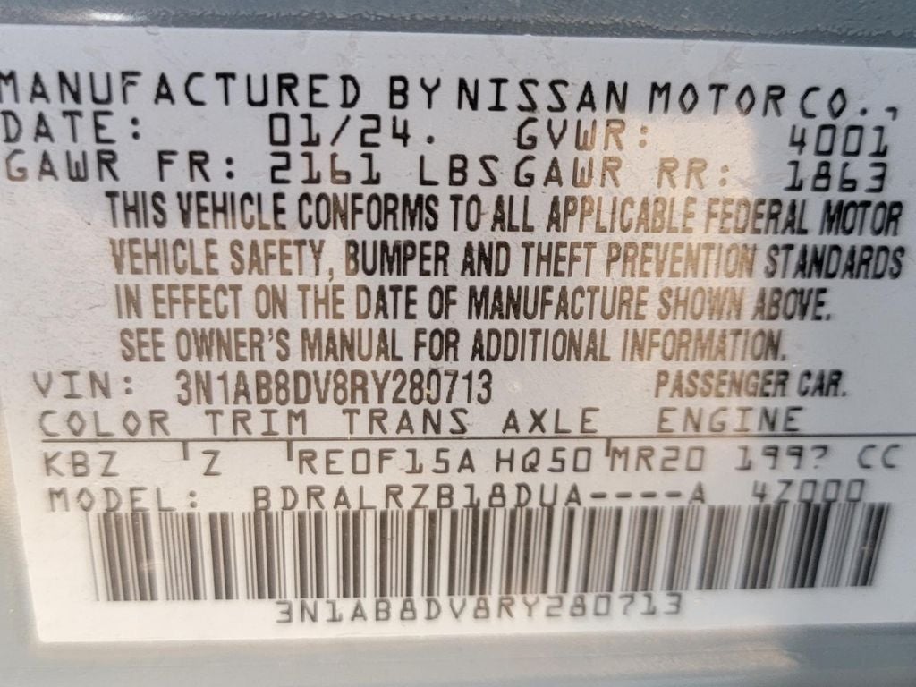 2024 Nissan Sentra SR CERTIFIED