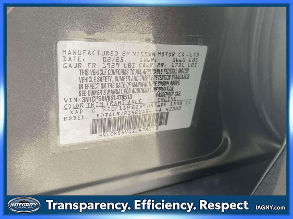 2025 Nissan Kicks Play S CERTIFIED