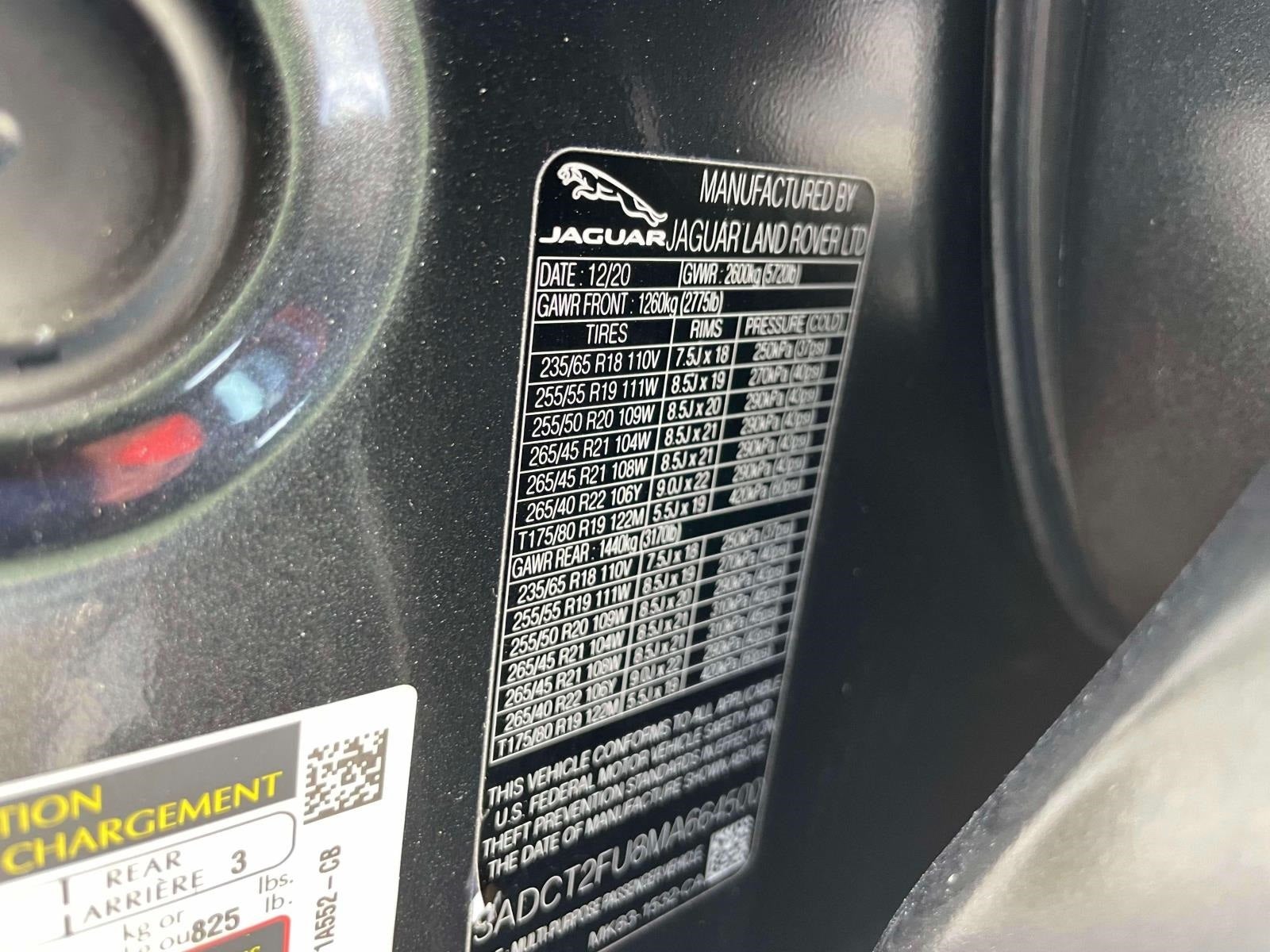 2021 Jaguar F-PACE R-Dynamic S P400 AWD Automatic