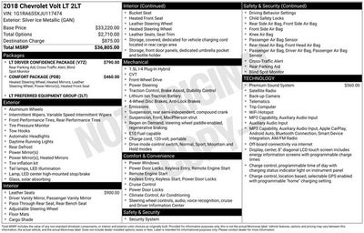 2018 Chevrolet Volt LT