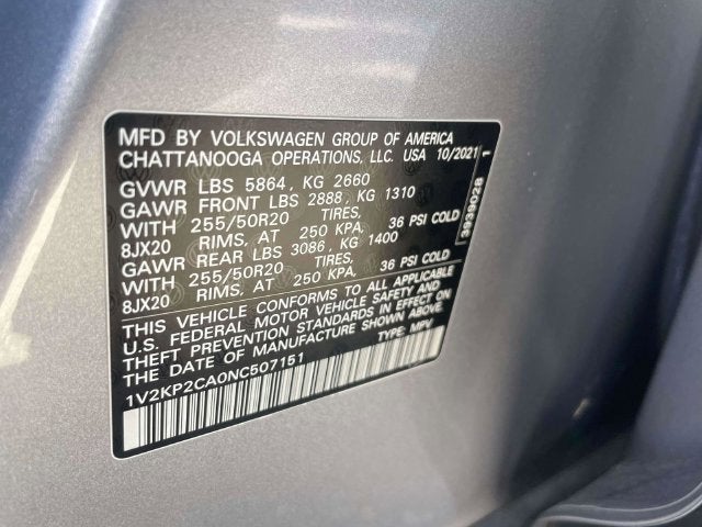 2022 Volkswagen Atlas 2.0T SE w/Technology