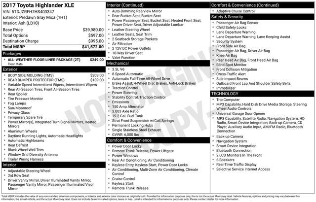 2017 Toyota Highlander XLE