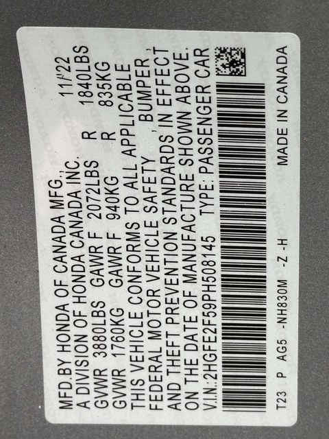 2023 Honda Civic Sport