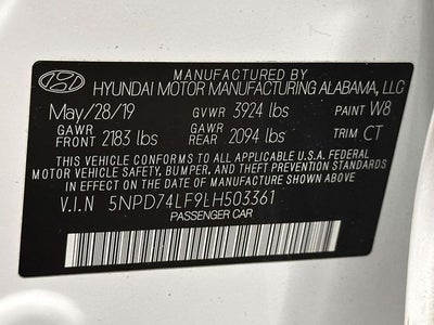 2020 Hyundai Elantra SE