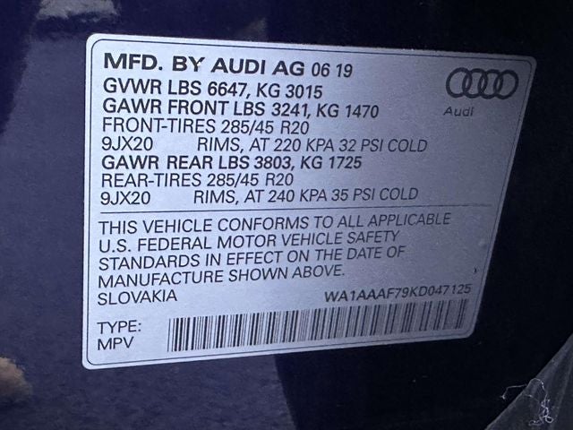 2019 Audi Q7 55 Premium quattro