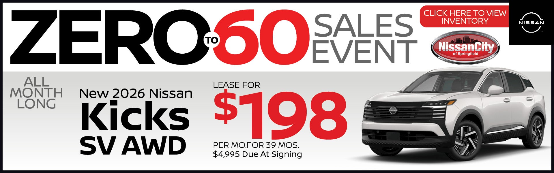 New 2026 Nissan Kicks SV AWD