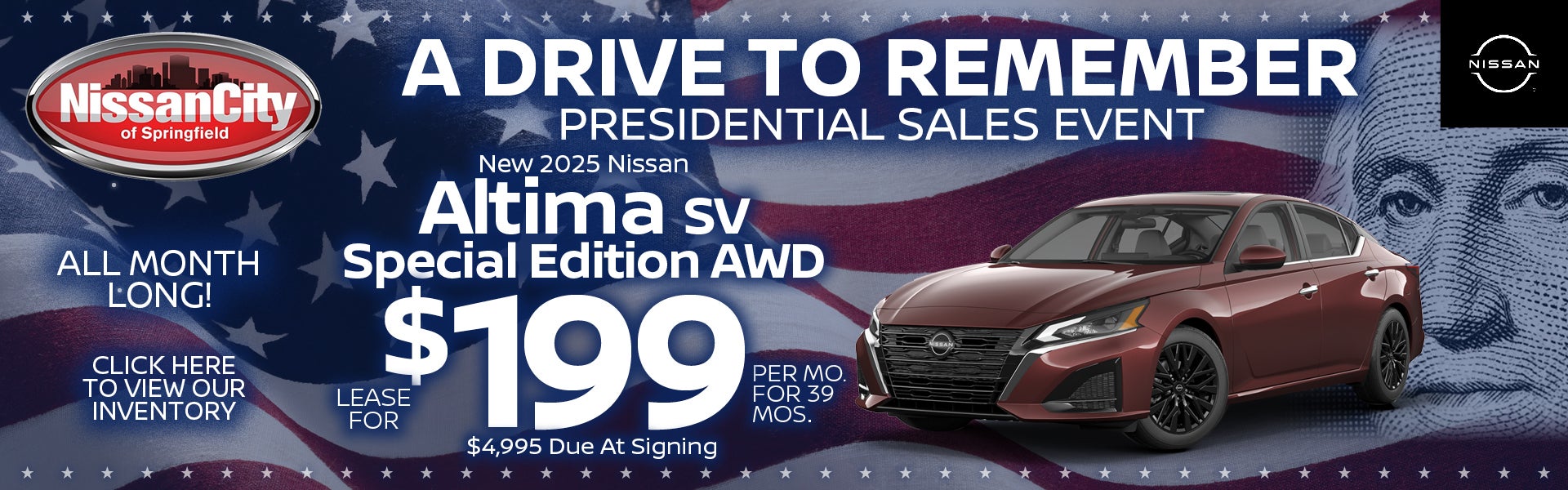 Altima SV Lease for $199 Per Mo For 39 Mos.