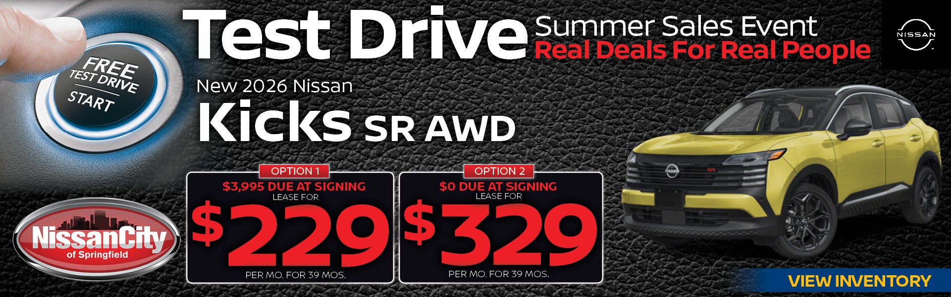 Nissan Kicks lease 329/mo