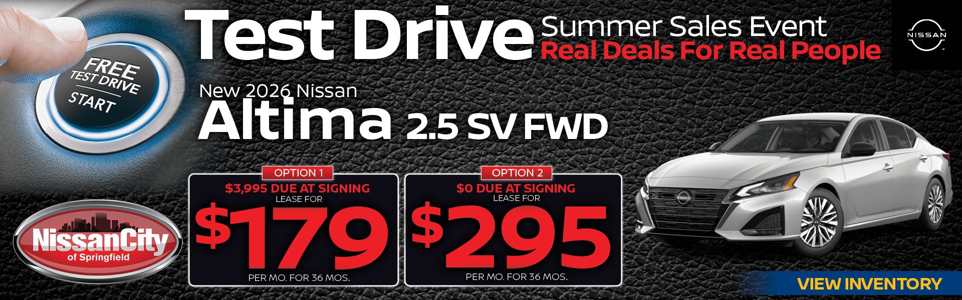 New 2026 Nissan Altima 2.5 SV FWD