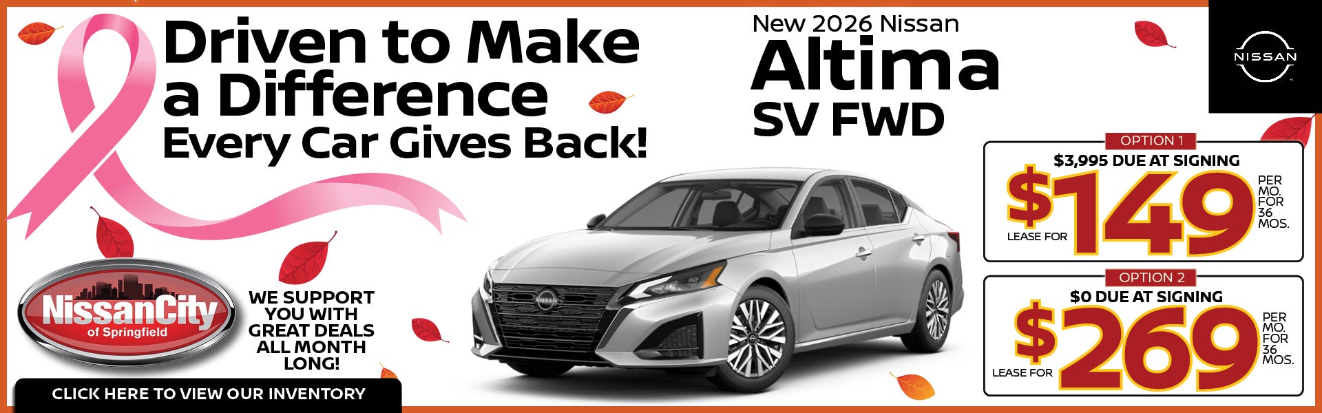 New 2026 Nissan Altima SV FWD