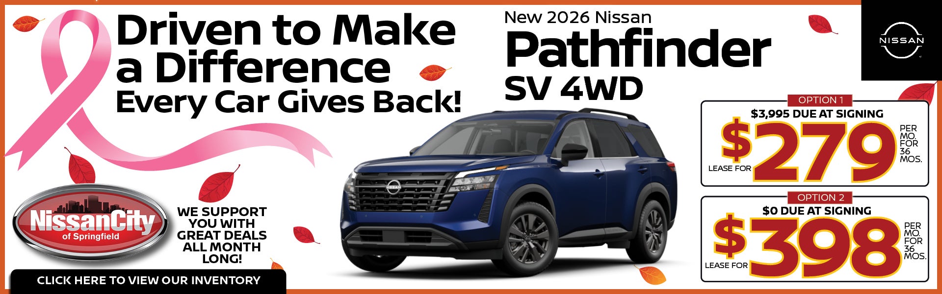 New 2026 Nissan Pathfinder SV 4WD
