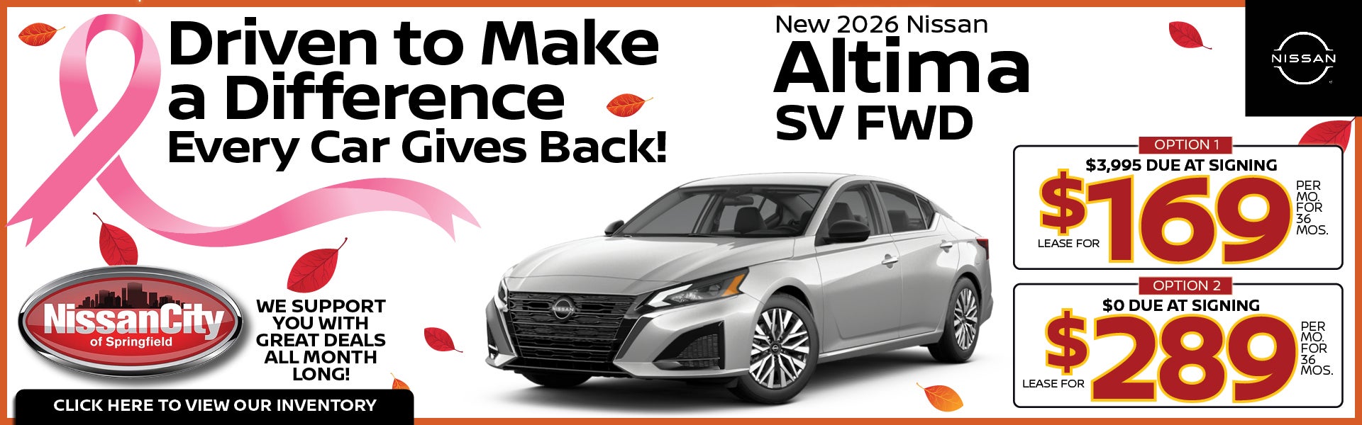 New 2026 Nissan Altima SV FWD